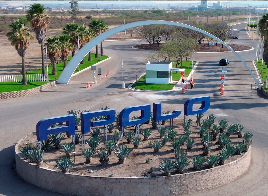 Acceso al parque industrial Apolo Irapuato